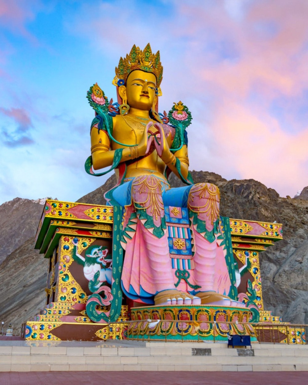 Diskit Monastery - Giant Buddha overlooking Nubra.