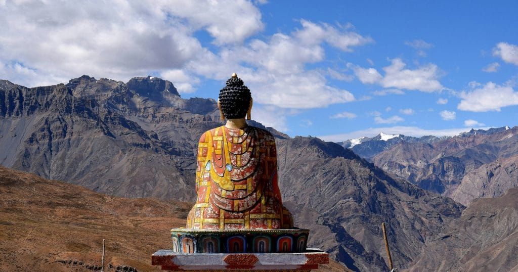 Langza village and its Buddha statue in Spiti Valley