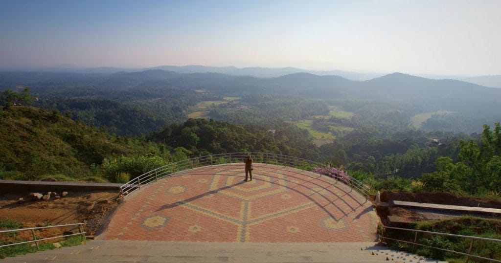 Panoramic view from Raja's Seat in Madikeri, Coorg